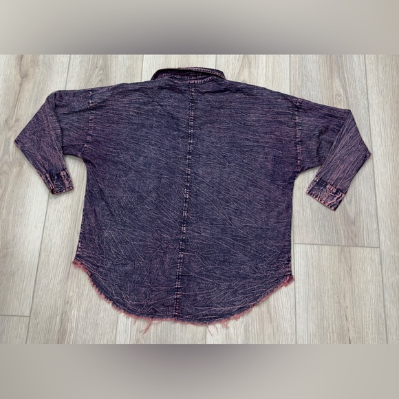 Electric & Rose Elliot Dresshirt Acid Denim. 100% cotton. 💜💟 - Picture 12 of 13